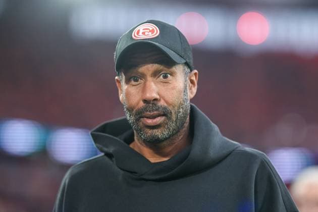2. Bundesliga - Fortuna Düsseldorf - 1. FC Nürnberg am 03.10.2025 in der MERKUR SPIEL-ARENA in Düsseldorf Trainer Daniel Thioune (Duesseldorf)