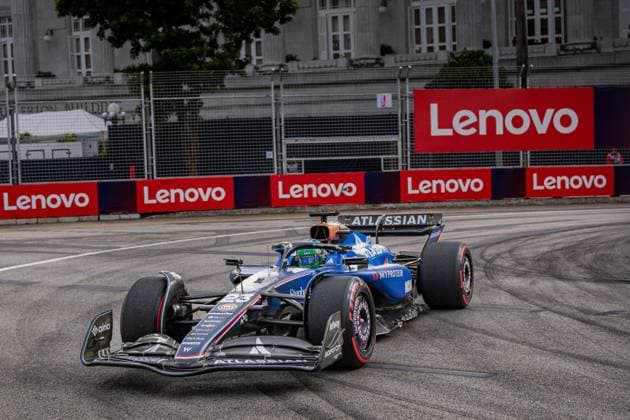Formel 1 GP Singapur. Samstag, 04.10.2025 Alexander Albon 23, Williams Racing; Formel 1 GP Singapur. Samstag, 04.10.2025 Copyright: xBEAUTIFULxSPORTS Erlhofx