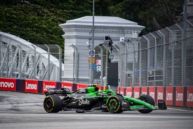 Formel 1 GP Singapur. Samstag, 04.10.2025 Gabriel Bortoleto 5, Stake F1 Team Kick Sauber; Formel 1 GP Singapur. Samstag, 04.10.2025 Copyright: xBEAUTIFULxSPORTS Erlhofx