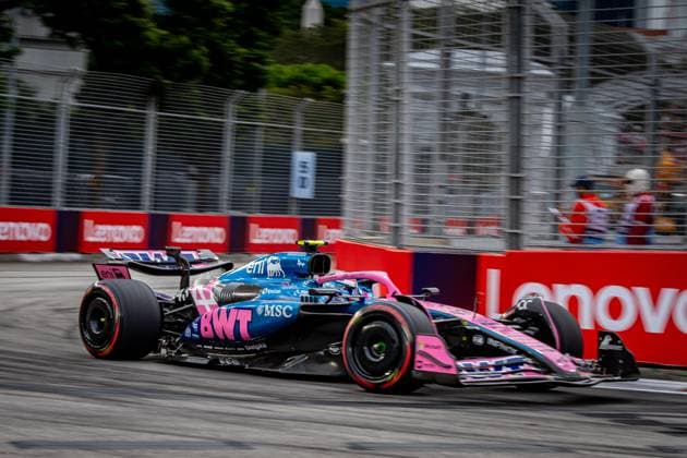 Formel 1 GP Singapur. Samstag, 04.10.2025 Franco Colapinto 43, BWT Alpine F1 Team; Formel 1 GP Singapur. Samstag, 04.10.2025 Copyright: xBEAUTIFULxSPORTS Erlhofx