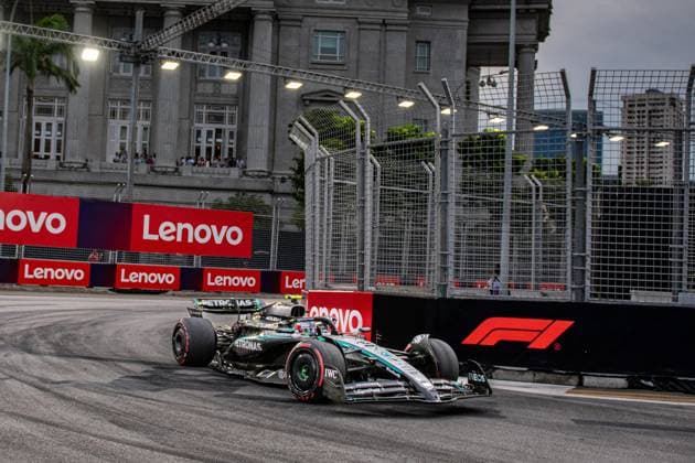 Formel 1 GP Singapur. Samstag, 04.10.2025 Andrea Kimi Antonelli 12, Mercedes-AMG Petronas F1 Team; Formel 1 GP Singapur. Samstag, 04.10.2025 Copyright: xBEAUTIFULxSPORTS Erlhofx