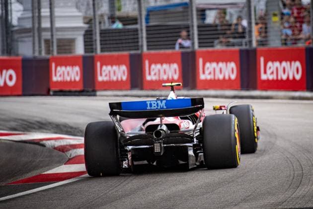 Formel 1 GP Singapur. Samstag, 04.10.2025 Lewis Hamilton 44, Scuderia Ferrari; Formel 1 GP Singapur. Samstag, 04.10.2025 Copyright: xBEAUTIFULxSPORTS Erlhofx