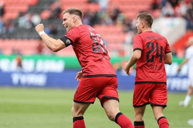 3. Liga; FC Ingolstadt 04 - SSV Ulm; Tor Jubel Treffer 2:1 Simon Lorenz (32, FCI) mit dem Kopf, 3. Liga - FC Ingolstadt 04 Saison 2025 2026 SSV Ulm