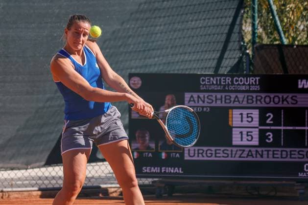 Semifinal double Amina Anshba and Madeleine Brooks vs Federica Urgesi and Aurora Zantedeschi during the Internazionali di Calabria 2025 WTA, Tennis Damen 125 tennis match at Chiappetta Village, Rende (Cosenza), Italy.  Copyright: xFrancescoxFarina IPAxSportx xipa-agency.netx xx IPA_66128929 IPA_Agency_IPA66128929