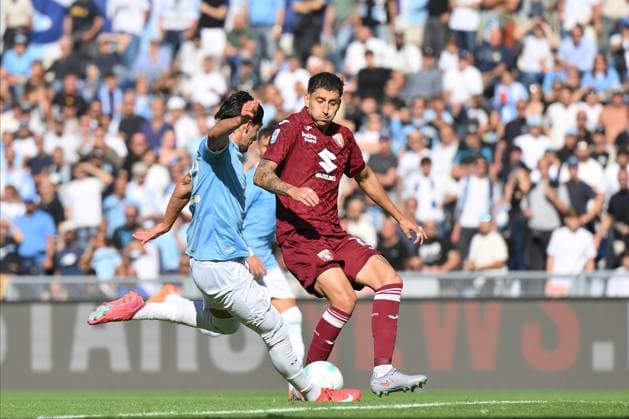 Foto IPP Luciano Adriani Roma 04 10 2025 Campionato di calcio Serie A Tim 2025-2026 Lazio v Torino Nella foto: Il gol del pareggio di Matteo Cancellieri della Lazio Italy Photo Press - World Copyright Roma italy Italia ITALY  Copyright: xR4924_italyphotopressx