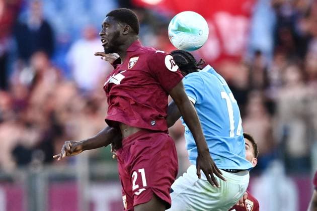 As Roma 04 10 2025 - campionato di calcio serie A Lazio-Torino foto Antonello Sammarco Image nella foto: Ali Dembele-Nuno Tavares 