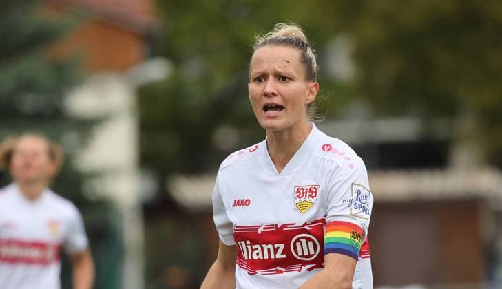Stuttgart , Fußball 2. Bundesliga , VfB Stuttgart Frauen vs. FC Ingolstadt 04 , Jana Beuschlein ( VfB )