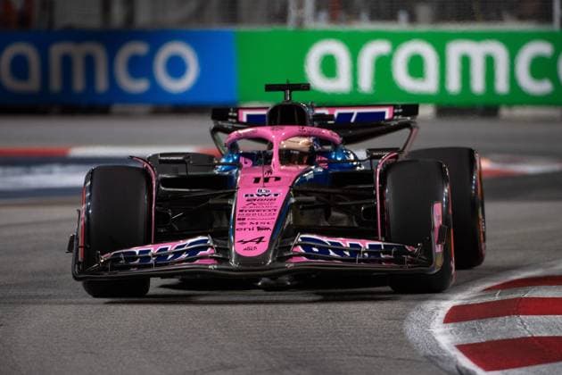 Formel 1 GP Singapur. Samstag, 04.10.2025 Pierre Gasly 10, BWT Alpine F1 Team; Formel 1 GP Singapur. Samstag, 04.10.2025 Copyright: xBEAUTIFULxSPORTS Erlhofx