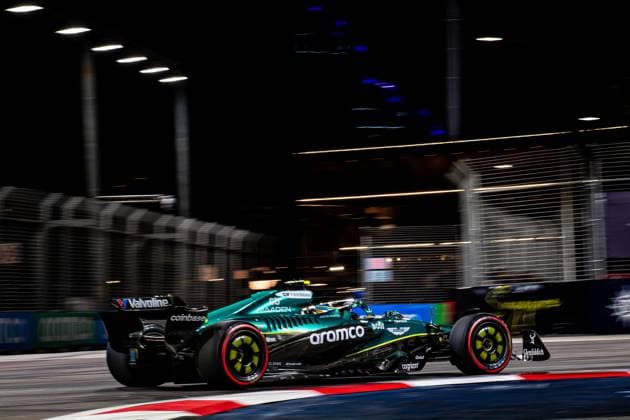 Formel 1 GP Singapur. Samstag, 04.10.2025 Fernando Alonso 14, Aston Martin Aramco F1 Team; Formel 1 GP Singapur. Samstag, 04.10.2025 Copyright: xBEAUTIFULxSPORTS Erlhofx