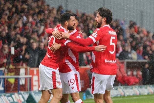 Cottbuser Torjubel Fussball 3. Liga 2025 2026 FC Energie Cottbus - Alemannia Aachen