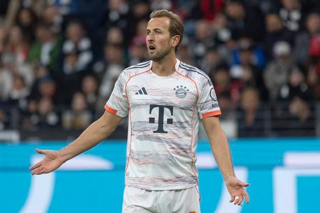 1. Fussball Bundesliga: Eintracht Frankfurt - FC Bayern München, 04.10.2025 Harry Kane (FC Bayern München 9), Freisteller, Portrait Porträt, Eintracht Frankfurt - FC Bayern München, Frankfurt, Deutsche Bank Park, 4.10.2025 Copyright: xBEAUTIFULxSPORTS Gawlikx
