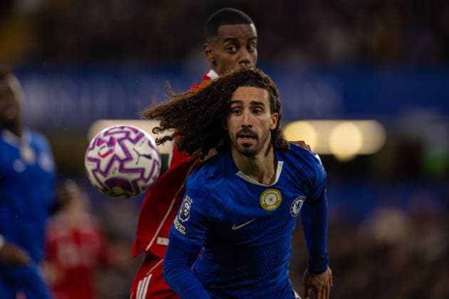 Football - FA Premier League - Chelsea FC v Liverpool FC LONDON, ENGLAND - Saturday, October 4, 2025: Chelsea s Marc Cucurella during the FA Premier League match between Chelsea FC and Liverpool FC at Stamford Bridge. (Photo by David Rawcliffe Propaganda) LONDON Stamford Bridge GREATER LONDON ENGLAND  Copyright: xDavidxRawcliffex P2025-10-04-Chelsea_Liverpool-111