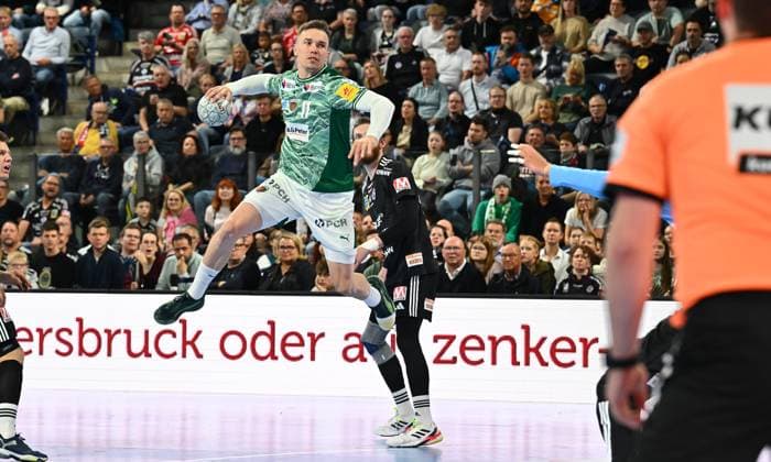 04.10.2025 - Handball - 1. Bundesliga DAIKIN HBL - Saison 2025 2026 - 07. Spieltag: HC Erlangen Metropolregion Nürnberg HCE - Füchse Berlin - - xwoxzix - Lasse Bredekjaer Andersson (11, Füchse Berlin )