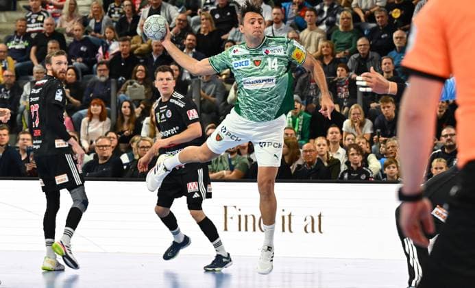 04.10.2025 - Handball - 1. Bundesliga DAIKIN HBL - Saison 2025 2026 - 07. Spieltag: HC Erlangen Metropolregion Nürnberg HCE - Füchse Berlin - - xwoxzix - Aitor Arino (14, Füchse Berlin )