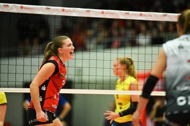 Amanda Siksna (Dresdner SC, 11) Dresdner SC vs. SSC Palmberg Schwerin, WT Energiesysteme Supercup, Volleyball Bundesliga Damen, Spielzeit 2025 2026, 04.10.2025 Dresdner SC vs. SSC Palmberg Schwerin, WT Energiesysteme Supercup, Volleyball Bundesliga Damen, Spielzeit 2025 2026, 04.10.2025 Dresden Copyright: xEibner-Pressefoto xHoepnerx EP_PHR