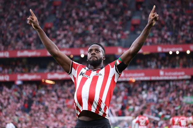 Athletic Club Bilbao v Mallorca - La Liga BILBAO, SPAIN - OCTOBER 4: Inaki Williams of Athletic Club Bilbao celebrates after scoring a goal during La Liga week 8 football match between Athletic Club Bilbao and Mallorca at San Mames Stadium in Bilbao, Spain on October 4, 2025. Pablo Garcia Anadolu Bilbao Spain. Editorial use only. Please get in touch for any other usage.  Copyright: x2025xAnadoluxPabloxGarciax