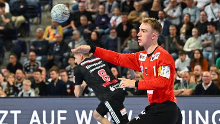 04.10.2025 - Handball - 1. Bundesliga DAIKIN HBL - Saison 2025 2026 - 07. Spieltag: HC Erlangen Metropolregion Nürnberg HCE - Füchse Berlin - - xwoxzix - Lucas Mohr (21, Füchse Berlin )