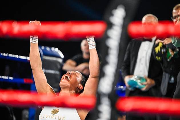 Boxing 2025: The Final Bell Lillestrom 20251004. Cecilia Braekhus after the fight against Slovenian Ema Kozin during the boxing event The Final Bell in Nova Spektrum on Saturday. Photo: Annika Byrde NTB Lillestrom Norway EDITORIAL USE ONLY. RESTRICTED USE FOR BETTING COMPANIES Ref:_SPOXX___0lji-k.jpg *** Boxing 2025 The Final Bell Lillestrom 20251004 Cecilia Braekhus after the fight against Slovenian Ema Kozin during the boxing event The Final Bell in Nova Spektrum on Saturday Photo Annika Byrde NTB Lillestrom Norway EDITORIAL USE ONLY RESTRICTED USE FOR BETTING COMPANIES  Copyright: xAnnikaxByrdex xNTBx