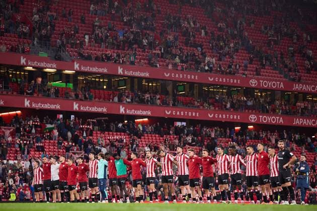 Athletic Club v RCD Mallorca - LaLiga EA Sports Players of Athletic Club reacts during the LaLiga EA Sports match between Athletic Club and RCD Mallorca at San Mames on October 4, 2025, in Bilbao, Spain. Bilbao San Mames Basque Country Spain RL_ATHvRCDM_000137 Copyright: xRicardoxLarreinax