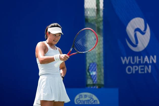 WUHAN, CHINA - OCTOBER 05: Wang Yafan of China reacts in the Women s Singles Qualifying second round match against Katerina Siniakova of Czech Republic on day 2 of 2025 Wuhan Open at Optics Valley International Tennis Center on October 5, 2025 in Wuhan, Hubei Province of China.  Copyright: xVCGx 111595174130