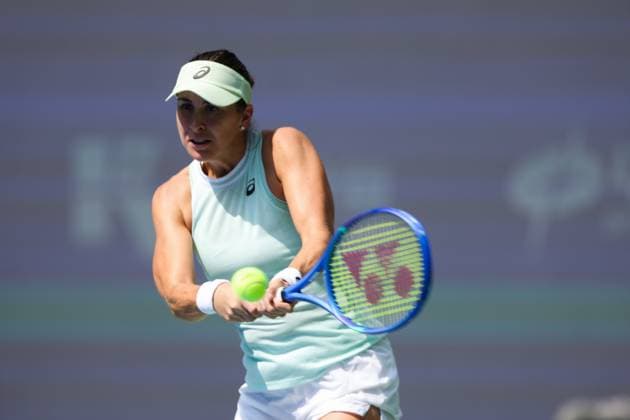 WUHAN, CHINA - OCTOBER 05: Belinda Bencic of Switzerland attends a training session on day 2 of 2025 Wuhan Open on October 5, 2025 in Wuhan, Hubei Province of China.  Copyright: xVCGx 111595175144