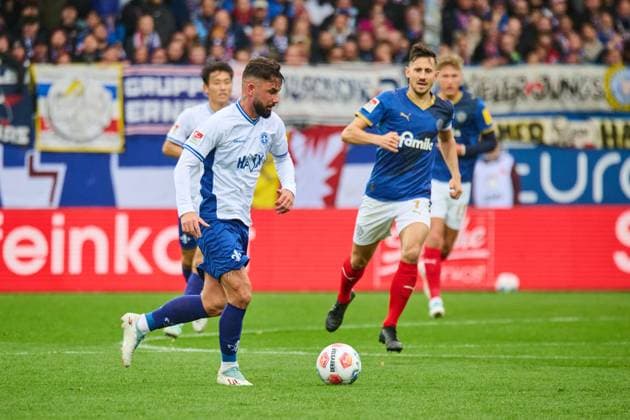 04.10.2025, Fußball, Herren, 2.BL (Bundesliga), Saison 2025 2026, Holstein Kiel - SV Darmstadt 98, 8. Spieltag Marco Richter Kiel, Holstein-Stadion Holstein-Stadion Schleswig-Holstein Deutschland