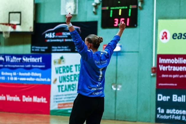 Handball I Frauen I Saison 2025 2026 I 3.Liga Nord I 4 Spieltag I SV Henstedt-Ulzburg - HSG Blomberg-Lippe II I 04.10.2025 Sophia Krohn (1, SV Henstedt-Ulzburg) Copyright: xLobeca RalfxHomburgx