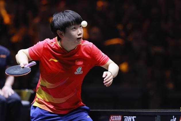 BEIJING, CHINA - OCTOBER 05: Sun Yingsha of China competes in the Women s Singles Final match against Wang Manyu of China on day 11 of the WTT China Smash 2025 at Shougang Park on October 5, 2025 in Beijing, China.  Copyright: xVCGx 111595202591
