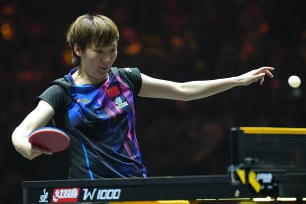 BEIJING, CHINA - OCTOBER 05: Wang Manyu of China competes in the Women s Singles Final match against Sun Yingsha of China on day 11 of the WTT China Smash 2025 at Shougang Park on October 5, 2025 in Beijing, China.  Copyright: xVCGx 111595205613