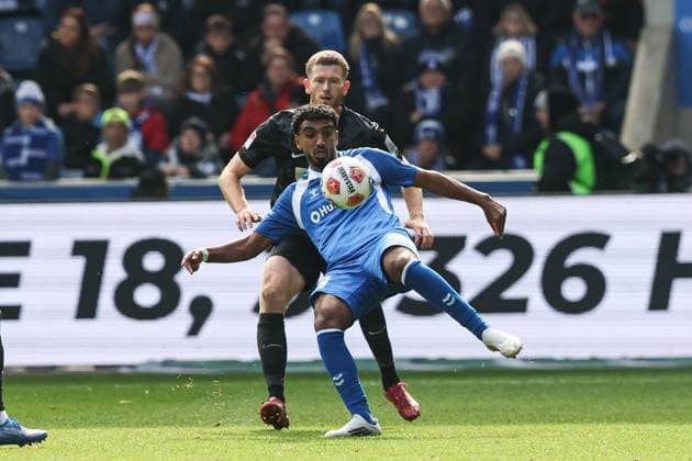 Rayan Ghrieb (1. FC Magdeburg,29) - 2. Fußball Bundesliga Saison 2025-2026 1. FC Magdeburg vs. SV 07 Elversberg in der Avnet Arena in Magdeburg - Aktion,Fußball,Mann,Männer,Deutschland,05.10.2025