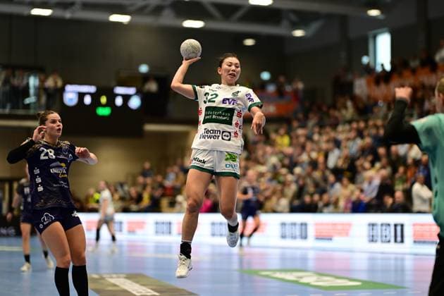Handball I Frauen I Saison 2025-2026 I 1. HBF I 4. Spieltag I Buxtehuder SV - FRISCH AUF Göppingen I 05.10.2025 Haruno Sasaki (32, FRISCH AUF Göppingen) Buxtehude Halle Nord Niedersachsen Deutschland Copyright: xLobeca FelixxSchlikisx