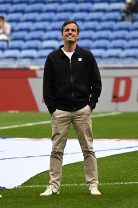 Footbal : Olympique Lyonnais V Toulouse - Ligue 1 - October 05, 2025 Carles Martinez NOVELL coach of Toulouse during the French ligue 1 football match between Olympique Lyonnais and Toulouse at the Groupama stadium in Decines-Charpieu Lyon, France on October 05, 2025  Copyright: xALLILI_MOURADx