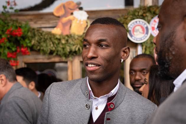 11 Nicolas Jackson, Porträt, Portrait, Fussball FC Bayern München traditionelle Besuch auf dem Münchner Oktoberfest, Wiesn, Volksfest 05.10.2025 FOTO: Mladen Lackovic LakoPress