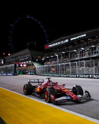F1 - SINGAPORE GRAND PRIX 2025 16 LECLERC Charles (mco), Scuderia Ferrari SF-25, action during the 2025 Formula 1 Singapore Grand Prix, 18th round of the 2025 FIA Formula One World Championship, WM, Weltmeisterschaft from October 3 to 5, 2025 on the Marina Bay Street Circuit, in Singapore - SingaporeSingapore  Copyright: xEricxAlonsox