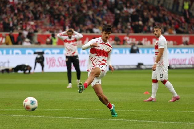 05.10.2025, xrekx, Fussball 1.Bundesliga, VfB Stuttgart - 1.FC Heidenheim v.l. Chema AndrÃ s (VfB Stuttgart) (DFL DFB REGULATIONS PROHIBIT ANY USE OF PHOTOGRAPHS as IMAGE SEQUENCES and or QUASI-VIDEO) Stuttgart