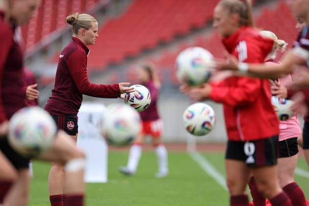 1.FC Nürnberg-RB Leipzig , Google Pixel Frauen-Bundesliga , Fußball , in den Max Morlock Stadion, in Nürnberg , Bayern, Deutschland. Oktober 05, 2025 . Photo by: Davide Elias IPA Photo Pressefoto DENL Copyright: xDavidexEliasx