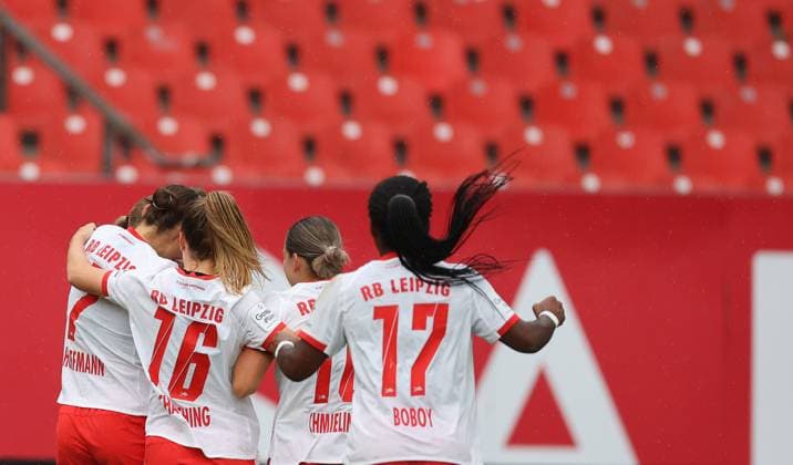 Dudek Nikoline Torjubel 0-1 1.FC Nürnberg-RB Leipzig , Google Pixel Frauen-Bundesliga , Fußball , in den Max Morlock Stadion, in Nürnberg , Bayern, Deutschland. Oktober 05, 2025 . Photo by: Davide Elias IPA Photo Pressefoto DENL Copyright: xDavidexEliasx