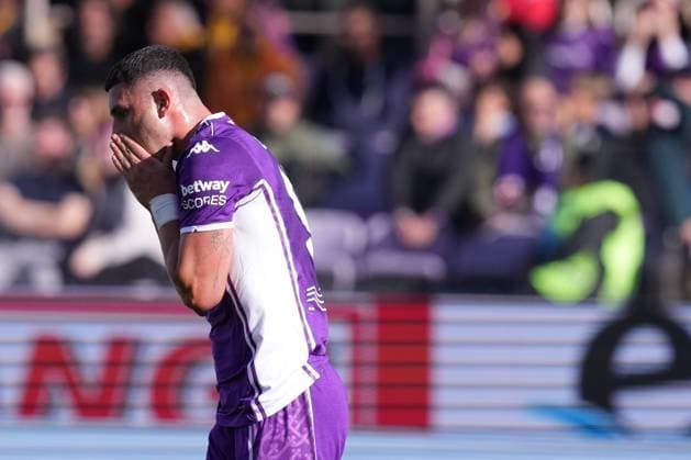 Fiorentina™s Roberto Piccoli during the Serie A EniLive soccer match between Fiorentina and Roma at the Artemio Franchi stadium in Florence, Italy - Sunday October 5, 2025 - Soccer ( Photo by Alfredo Falcone LaPresse )  Copyright: xAlfredoxFalcone LaPressex