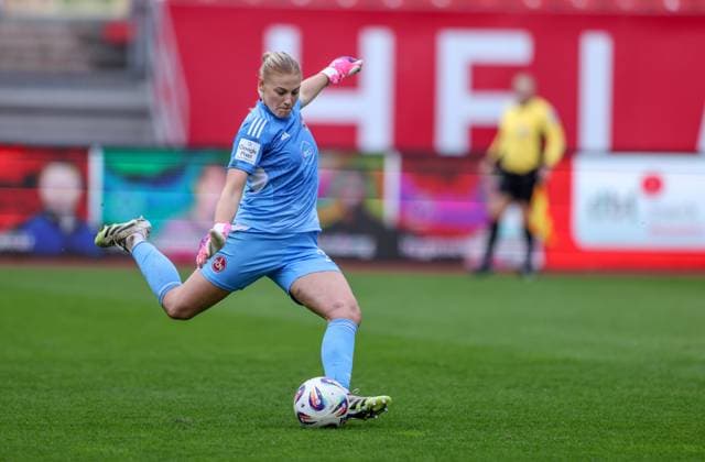 DEU, Nürnberg, FC Nürnberg vs RB Leipzig, Google Pixel Bundesliga, DFB, Saison 2526, Max-Morlock-Stadion, 5. Spieltag im Bild: Larissa Rusek (FC Nürnberg 21) DFB DFL REGULATIONS PROHIBIT ANY USE OF PHOTOGRAPHS AS IMAGE SEQUENCES AND OR QUASI-VIDEO, 05.10.2025, Copyright: HMBxMedia HendrikxHamelau