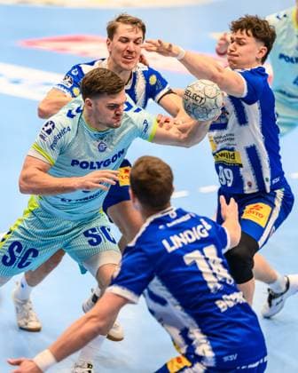 Kay, Smits (RR, VfL Gummersbach, 31), Oskar Joelsson (ThSV Eisenach, 3), Tillman, Leu (Kreislaeufer, ThSV Eisenach, 99), Vincent, Buechner (Linksaussen, ThSV Eisenach, 74) GER, Thueringen, ThSV Eisenach gegen VfL Gummersbach, 1. Daikin Handballbundesliga, Handball, 7.Spieltag, Saison 2025 2026, Sonntag, 05.10.2025 GER, Thueringen, ThSV Eisenach gegen VfL Gummersbach, 1. Daikin Handballbundesliga, Handball, 7.Spieltag, Saison 2025 2026, Sonntag, 05.10.2025 Eisenach Copyright: xEibner-Pressefoto MartinxHerbstx EP_MHT