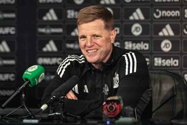 Premier League Newcastle United v Nottingham Forest Eddie Howe manager of Newcastle United speaks in the post match press conference, PK, Pressekonferenz during the Premier League match Newcastle United vs Nottingham Forest at St. James s Park, Newcastle, United Kingdom, 5th October 2025 (Photo by Mark Cosgrove News Images) Newcastle St. James s Park Tyne and Wear United Kingdom Copyright: xMarkxCosgrove NewsxImagesx
