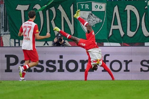 Salzburg, Österreich 05. Oktober 2025: Admiral Bundesliga - 2025 2026 - Sp. 9 - RB Salzburg vs. SK Rapid Wien Im Bild: Soumaila Diabate (RB) jubelt nacxh seinem Tor zum 1:0 Red Bull Arena