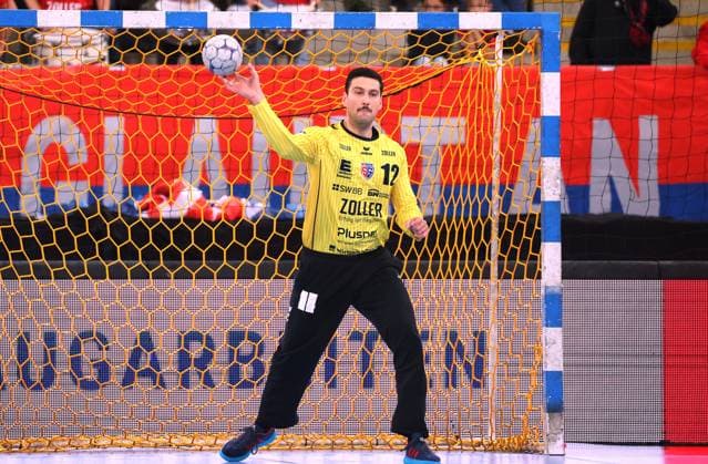 05.10.2025, Deutschland, Bietigheim, Handball 2. Bundesliga, SG BBM Bietigheim vs. Eulen Ludwigshafen, Martin Tomovski (BBM)