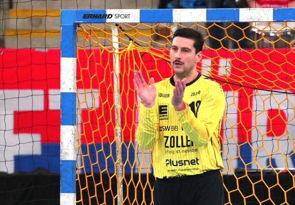 05.10.2025, Deutschland, Bietigheim, Handball 2. Bundesliga, SG BBM Bietigheim vs. Eulen Ludwigshafen, Martin Tomovski (BBM)