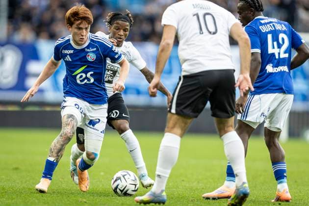 FOOTBALL: Ligue 1 Racing Strasbourg (RCS) vs Angers. 05 10 2025 Stade de la Meinau. Strasbourg - France Valentin Barco 32 (RCS)  Copyright: xelyxandroxcegarrax