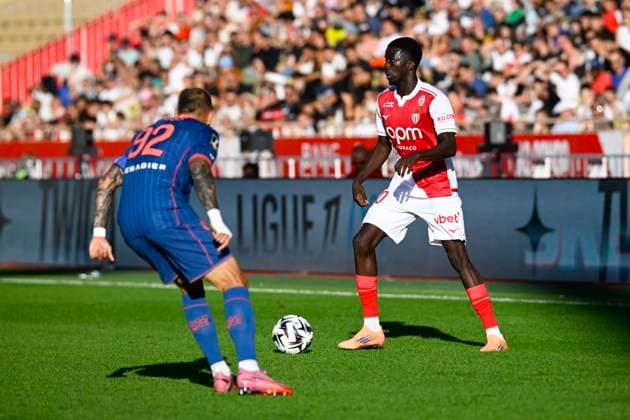 FOOTBALL : AS Monaco VS OGC Nice - Ligue 1 McDonald s - 05 10 2025 Kassoum Ouattara (ASM) - Ligue 1 McDonald s match between AS Monaco and OGC Nice on October 5, 2025 at the Louis II Stadium in Monaco. MonacoMonaco  Copyright: xWilliamxCannarellax