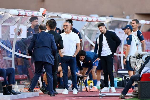 AS Monaco FC v OGC Nice - Ligue 1 McDonald s 2025 2026 Franck HAISE (Entraineur Nice OGCN) during the Ligue 1 McDonald s match between Monaco and Nice at Stade Louis II on October 5, 2025 in Monaco, Monaco. Monaco Monaco  Copyright: xFEPx 776348155