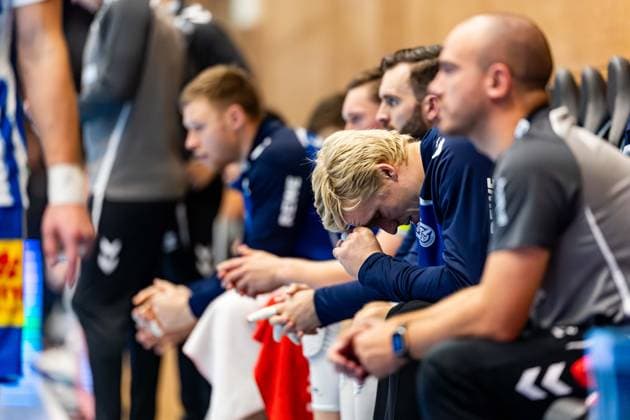 05.10.2025, GER, Handball, Maenner, Saison 25 26, Daikin 1.Bl, 7.Spieltag ThSV Eisenach - VfL Gummersbach der VfL Gummersbach verliert Auswärts in Eisenach gegen den ThSV Eisenach mit 32:29 99817 Eisenach Werner-Assmann-Halle Am Sportp Thueringen Deutschland