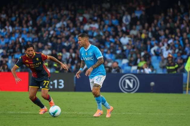 Serie A football match - 2025 26 Napoli vs Genoa Matteo Politano of SSC Napoli During the 2025 26 Italian Serie A football match between SSC Napoli and Genoa on October 5, 2025, at the Diego Armando Maradona Stadium in Naples. Pictured: NAPOLI stadio Diego Armando Maradona CAMPANIA ITALIA Copyright: xFABIOxSASSOxFabioxSassox Napoli Genoa2025_10_05Fabio Sasso7252