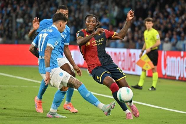 Foto IPP Felice De Martino Napoli 05 10 2025 Calcio Campionato serie A 2025-2026 Napoli - Genoa Nella foto: Brooke Norton-Cuffy Italy Photo Press World Copyright Napoli italy Italia ITALY  Copyright: xR4924_italyphotopressx